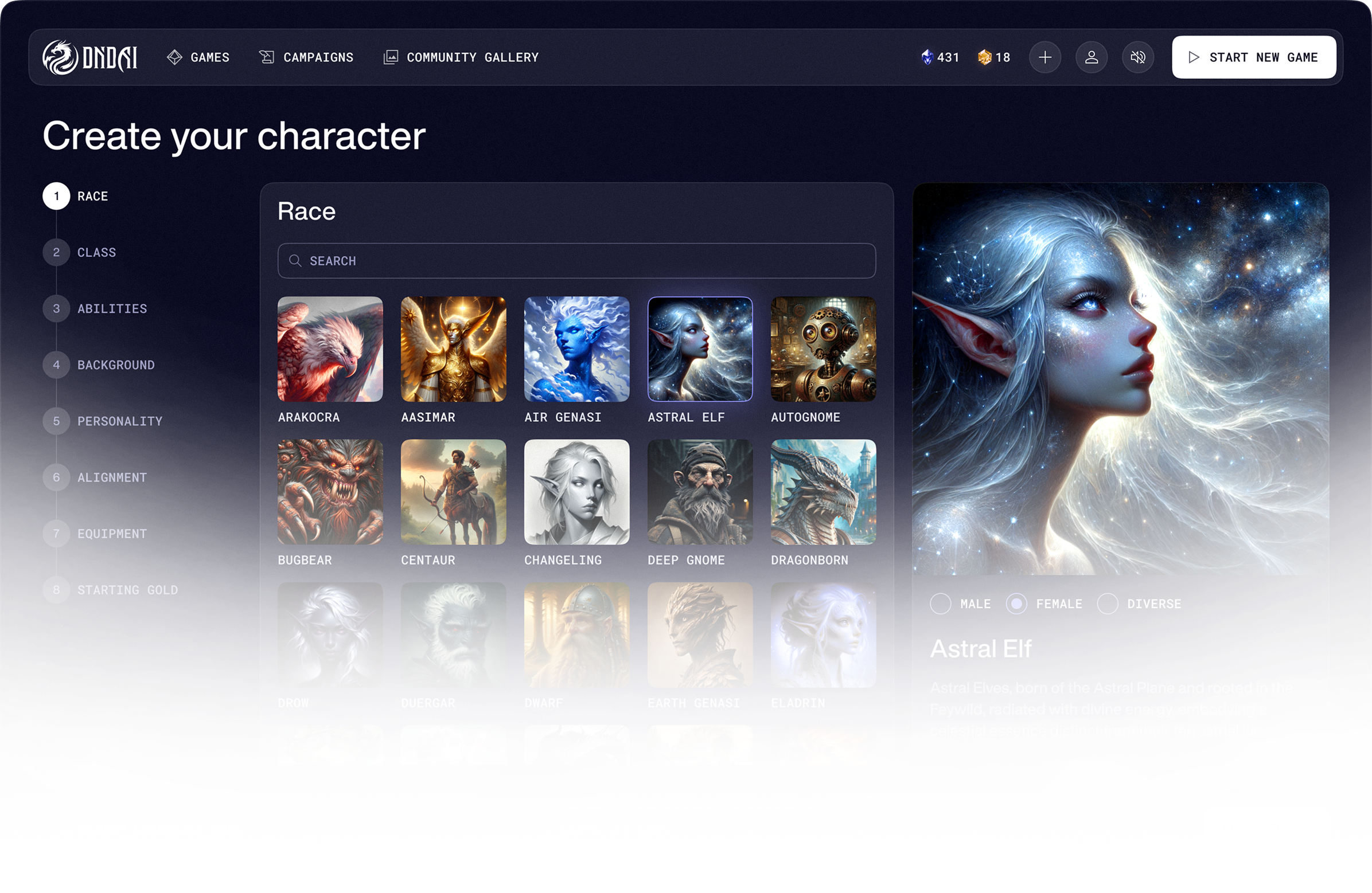 Landing page header background