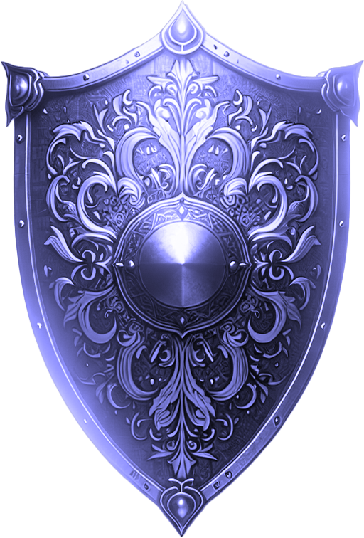 Sucessfully changed password icon, a metal shield